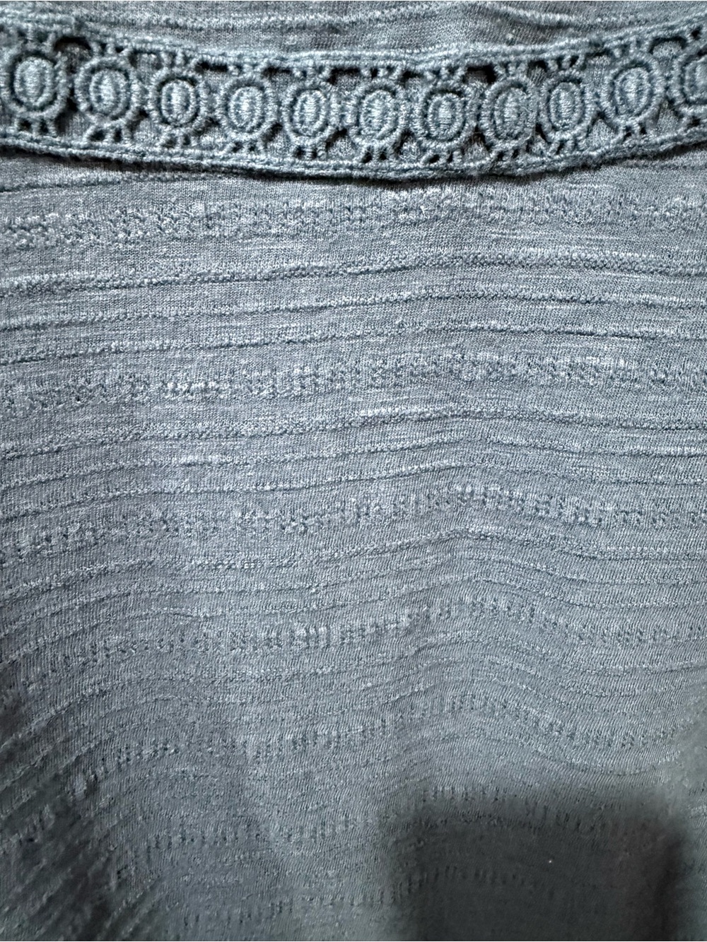 Style & Co. Blue Scoop Neck Tunic with White Embroidery - Picture 2 of 8